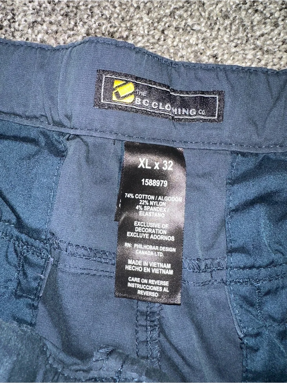 Belted BC Clothing Lightweight Stretch Convertible Adventure Pants Size XL X 32
